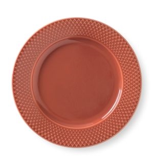 Bild von Lyngby Porzellan Rhombe Lunchteller Ø: 23 cm – Terrakotta