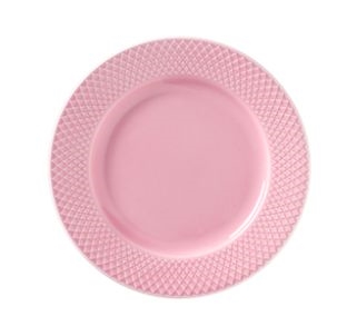 Bild von Lyngby Porzellan Rhombe Lunchteller Ø: 21 cm – Rosa