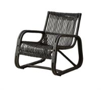 Bild von Cane-line Indoor Curve Loungesessel SH: 34 cm – Schwarzes Rattan