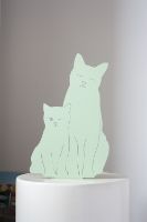 Bild von Goodnight Light Decoupage Kitties Lampe H: 33 cm - Mint OUTLET