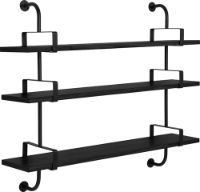 Bild von GUBI Démon 3 Regale mit 2 Halterungen L: 155 cm – Esche schwarz gebeizt