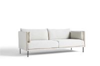 Bild von HAY Silhouette 3-Personen-Sofa Mono L:212 cm – Coda 100 / Schwarz pulverbeschichteter Stahl