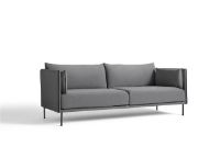 Bild von HAY Silhouette 3-Personen-Sofa Mono L:212 cm – Coda 182 / Schwarz pulverbeschichteter Stahl