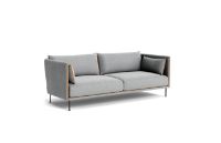 Bild von HAY Silhouette 3-Personen-Sofa Mono L:212 cm – Hallingdal 130 / Schwarz pulverbeschichteter Stahl