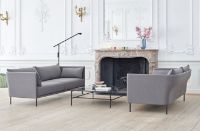 Bild von HAY Silhouette 3-Personen-Sofa Mono L:212 cm – Hallingdal 130 / Schwarz pulverbeschichteter Stahl