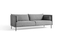 Bild von HAY Silhouette 3-Personen-Sofa Mono L:212 cm – Hallingdal 166 / Schwarz pulverbeschichteter Stahl