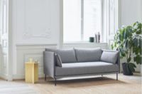 Bild von HAY Silhouette 2-Personen-Sofa Mono L:171 cm – Hallingdal 166 / Schwarz pulverbeschichteter Stahl