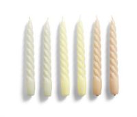 Bild von HAY Candle Twist 6 Stück H: 19 cm - Grau Beige Citrus Peach OUTLET