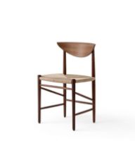 Bild von &Tradition HM3 Drawn Chair SH: 46 cm – Naturpapierkordel/Walnuss