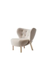 Bild von &Tradition Little Petra VB1 Lounge Chair SH: 40 cm – Weiß geölte Eiche/Karakorum 003