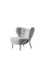 Bild von &Tradition Little Petra VB1 Lounge Chair SH: 40 cm - Weiß geölte Eiche/Hallingdal 130