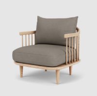 Bild von &Tradition Fly SC10 Lounge Chair SH: 40 cm - Weiß geölte Eiche/Hot Madison 094