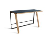 Bild von Bent Hansen Hemingway Schreibtisch mit Ladestation L: 120 cm – Lackierte Eiche/Rauchblaues Linoleum