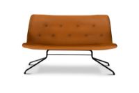 Bild von Bent Hansen Primum 2-Personen-Sofa L: 124 cm – Cognacfarbenes Adrian-Leder/schwarzer Rahmen