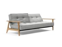 Bild von Innovation Living Splitback Frej Schlafsofa L: 232 cm – Eiche/Micro Check Grey