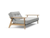 Bild von Innovation Living Splitback Frej Schlafsofa L: 232 cm – Eiche/Micro Check Grey