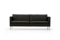 Bild von Mogens Hansen MH2614 3-Personen-Sofa L: 210 cm – Frej 18 Leder/Gebürsteter Stahl