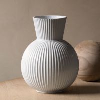 Bild von Lyngby Porzellan Tura Vase H: 34 cm – Weiß