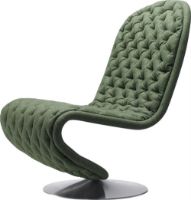 Bild von Verpan System 1-2-3 Lounge Chair Deluxe SH: 38 cm - Divina Melange 971 Grün/Aluminium