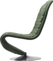 Bild von Verpan System 1-2-3 Lounge Chair Deluxe SH: 38 cm - Divina Melange 971 Grün/Aluminium