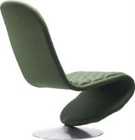 Bild von Verpan System 1-2-3 Lounge Chair Deluxe SH: 38 cm - Divina Melange 971 Grün/Aluminium