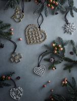 Bild von Rosendahl Karen Blixens Weihnachten geflochtenes Weihnachtsherz H: 10,8 cm – versilbert OUTLET