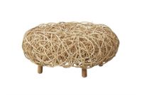 Bild von Cane-line Indoor Loop Fußhocker Ø: 50 cm – Natürliches Rattan