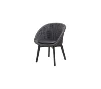 Bild von Cane-line Innenkissen für Peacock Chair 40x43 cm - Schwarzes Leder