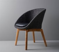 Bild von Cane-line Innenkissen für Peacock Chair 40x43 cm - Schwarzes Leder