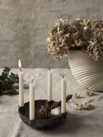 Bild von Ferm Living Bowl Kerzenhalter Klein Ø: 14,6 cm - Schwarzes Messing OUTLET