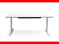 Bild von Paustian WD01 Schreibtisch 160x80 cm - Weißes Laminat/Weiß m. Schwarze Kanten