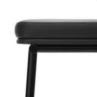Bild von Please Wait to be Seated Tubby Tube Hocker Polsterung H: 50 cm – Schwarz/Savanne-Leder