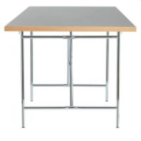 Bild von Bitte warten Sie, bis Sie Platz nehmen. Eiermann Dining H: 66 cm – Chrom/Grau