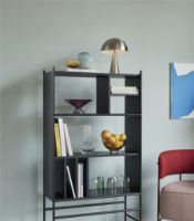 Bild von Hübsch Divide Bücherregal mit Regalen 79x160 cm - Esche schwarz/Metall