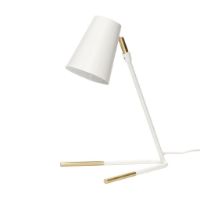 Bild von Hübsch Tischlampe H: 44 cm - Weißmetall/Messing