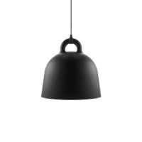 Bild von Normann Copenhagen Glocken-Pendelleuchte, mittelgroß, H: 44 cm – Schwarz