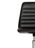 Bild von Paustian Spinal Chair 44 High SH: 43-55 cm - Chromgestell m. Rollen/schwarzes Sierra-Leder