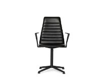 Bild von Paustian Spinal Chair 44 High Back m. Armlehnenhöhe: 46 cm – schwarzes Drehgestell/schwarzes Sierra-Leder