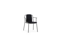 Bild von Normann Copenhagen Studio-Sessel 44 cm, gepolsterte Vorderseite – Schwarz/Schwarzes Leder