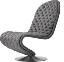 Bild von Verpan System 1-2-3 Lounge Chair Deluxe SH: 38 cm – Hallingdal 130/Aluminium