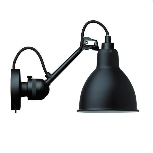 Bild von DCW Editions Lampe Gras N304CA Wandleuchte Rund mit Kabel H: 14cm - Schwarz/Schwarz