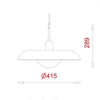 Bild von Piet Hein RA 400 Pendelleuchte Ø: 41,5 cm – Schwarz/Schwarzes Kabel