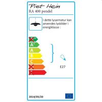 Bild von Piet Hein RA 400 Pendelleuchte Ø: 41,5 cm – Schwarz/Schwarzes Kabel