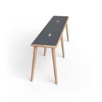 Bild von VIA CPH Otto Bench L: 120 cm H: 47 cm – 4179 Smokey Blue/Oiled Oak OUTLET