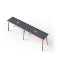 Bild von VIA CPH Otto Bench L: 120 cm H: 47 cm – 4179 Smokey Blue/Oiled Oak OUTLET