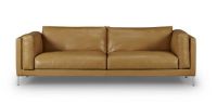 Bild von Juul 301 2,5 Pers. Sofa L: 240 cm – Prestige Cognac-Leder/gebürsteter Edelstahl