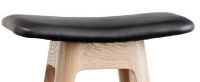 Bild von Andersen Furniture HC1 Barhocker SH: 67 cm – Schwarzes Leder/Eiche weiß pigmentiert