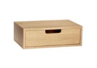 Bild von Hübsch Hide Drawer Box 30x20 cm - Natur FORUDBESTIL: SLUT NOVEMBER 2024