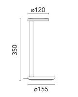 Bild von FLOS Oblique Tischleuchte H: 35 cm – Mattweiß