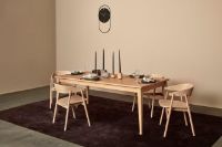 Bild von Andersen Furniture T10 Esstisch mit 2 zusätzlichen Platten 200 x
 95 cm – Eiche / Weiß pigmentiert